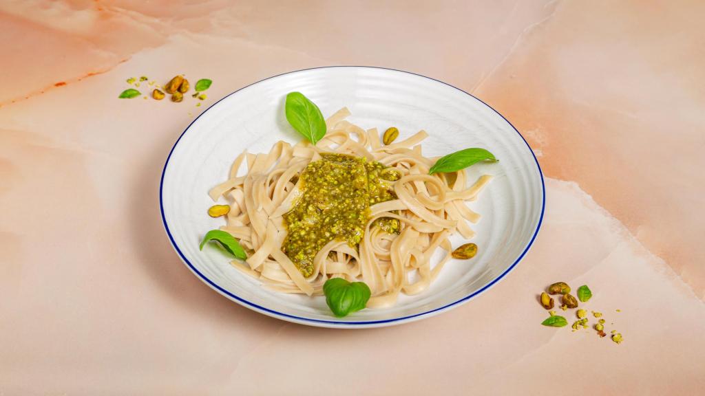 Tagliatelle with Pistachio & Parmesan Pesto